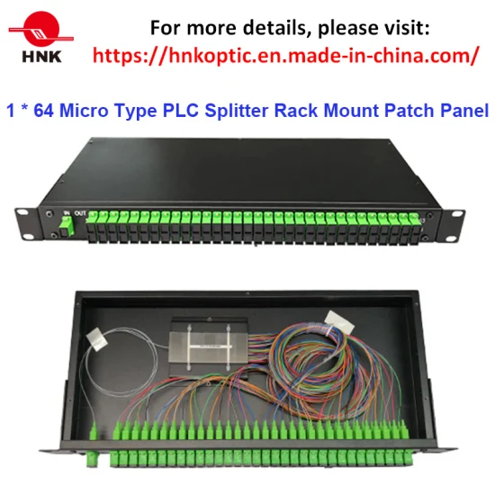 2: Pannello d'interconnessione in fibra ottica per montaggio su rack con separatore 8 PLC
